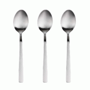San Ignacio Root - Set 3Pc de cuillères en acier inoxydable recyclé finition mate - argenté inox Q4399