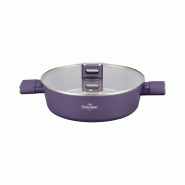 Sauteuse 24x7,5cm avec couvercle tous feux dont induction Speiez Castle Collection Taupe Violet  SH-SCLC24T usage non-intensif Swiss Haus - 5407011641