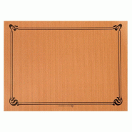Set de table en pure cellulose 48g/m2 havane avec liseré 31x43cm - par 2000