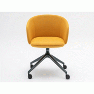 Siège de bureau ergonomique Grace à roulettes - aluminium - 7 finitions - garantie 2 ans Siège de bureau ergonomique Grace à roulettes - aluminium - 7 finitions - garantie 2 ans