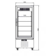 Vitrine verticale négative , pour chr, traiteurs, boulangeries, pâtisseries et chocolateries - hestia 400 n iarp_1