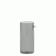 Zafferano Tumbler Haut Oyster Lot De 4 Pièces En Verre Borosilicaté Soufflé À La Main Avec Perle Décorative Couleur Grise, Design Élégant Et Mo