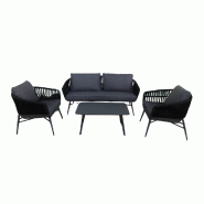 Ensemble Lounge - Structure aluminium et cordage - Chilly