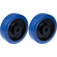 Roue 160mm 6" caoutchouc bleu avec centre en nylon roulement inoxydable 700kg, set de 2 Roue 160mm 6" caoutchouc bleu avec centre en nylon roulement inoxydable 700kg, set de 2
