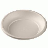 Assiette creuse ronde Bagasse blanche Ø13cm - par 200