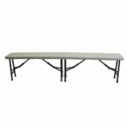Banc pliant d'extérieur Nîmes en polypropylène  coloris blanc
