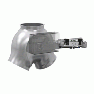 Boîte à clapet avec collet - symétrique - vérin linéaire - électrovanne à impulsion 5/2 voies - 2 fins de course magnétiques