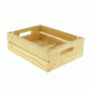 Cagette bois avec fond plastique rectangle pm - Cagette bois avec fond plastique rectangle pm -
