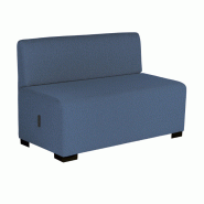 Canapé 2 places - Coloris multiples - Structure bois - Revêtement tissu 100% Polyester Normé OEKO TEX - Anti feu - Recyclable à 100%_0