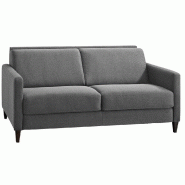CANAPÉ CONVERTIBLE EXPRESS OSLO TWEED GRIS GRAPHITE COUCHAGE 140*197*16 CM SOMMIER LATTES RENATONISI