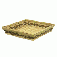 Corbeille bambou tressé carrée "Fruta" 21x21x4cm-par 282