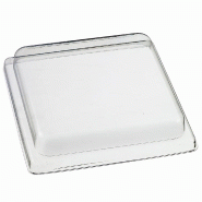 Couvercle PET pour barquette salade 16x16cm - par 600