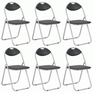 Décoshop26 - Lot de 6 chaises de salle à manger cuisine pliantes design simple synthétique noir CDS022779 - noir 3000030731537 Décoshop26 - Lot de 6 chaises de salle à manger cuisine pliantes design simple synthétique noir CDS022779 - noir 3000030731537