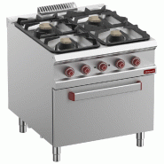 Diamond - Fourneau 4 feux gaz, four électrique GN 2/1 - réf. G9/4BFE8-N - gris AKS-G9/4BFE8-N