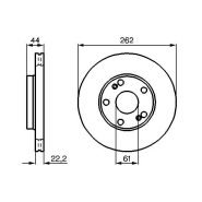 Disque de frein ventilé Bosch 0986478864 - boîte de 2 disques pour assemblage avant, 5 trous, épaisseur 22 mm Disque de frein ventilé Bosch 0986478864 - boîte de 2 disques pour assemblage avant, 5 trous, épaisseur 22 mm