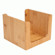 Distributeur pour serviettes en bambou naturel 13x13x10cm