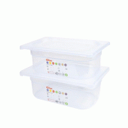 GILAC Bac gastronorme GN1/4 HACCP + couvercle - 150 mm - 3,8 L X2 - Transparent G176151 - transparent 3573678701380 GILAC Bac gastronorme GN1/4 HACCP + couvercle - 150 mm - 3,8 L X2 - Transparent G176151 - transparent 3573678701380