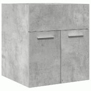 Helloshop26 - Armoire de lavabo murale salle de bain rangement pratique 41 x 38 x 46 cm en bois d'ingénierie gris béton 02_0050790 - gris Bois massi