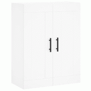 Helloshop26 - Armoire murale design élégant 69,5 x 34 x 90 cm espace de rangement pratique contemporain en bois blanc 02_0048931 - blanc Bois massif