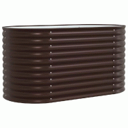 Helloshop26 - Jardinière surélevé moderne minimaliste extérieur 160 x 80 x 81 cm en acier marron 02_0058915 - marron acier 3000240844430