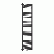Helloshop26 - Radiateur sèche-serviettes chauffage salle de bain acier 160 x 50 cm noir 03_0010428 - noir 3000225219604