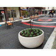 Jardinière en béton Russes - Russes J-71 et J-130 - Blanc / Gris / Ocre - Finition petra 1 Jardinière en béton Russes - Russes J-71 et J-130 - Blanc / Gris / Ocre - Finition petra 1