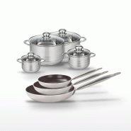 Lot 3 Poêles 24/28/32 cm et 4 Faitouts 12/14/20/24 cm Elo Bistro Line - gris 3176239986556