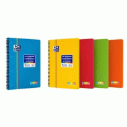 Oxford Lot de 5 Cahier Color System rel. Intégrale A4+, 180p./90 feuilles 90g/m², Séyès, coloris assortis (5) - 3020120205885