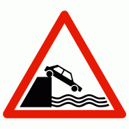 Panneau de danger A20 - Débouché sur un quai ou une berge - WP Signalisation - Différentes dimensions et matières Panneau de danger A20 - Débouché sur un quai ou une berge - WP Signalisation - Différentes dimensions et matières