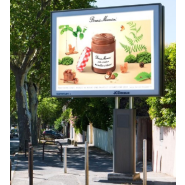 Panneau sucette pour un affichage publicitaire grand format