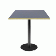 RestooTab - Table Rome 70x70cm bleu fes fenix chants couleur laiton - bleu Bois manufacturé TB-ROM-7070M-BL.FES-LAI