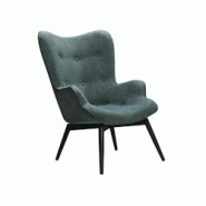 SalesFever Fauteuil rembourré en tissu texturé | Cadre en métal avec revêtement en poudre noire | L 80 x P 99 x H 92 cm | vert sapin - vert polye SalesFever Fauteuil rembourré en tissu texturé | Cadre en métal avec revêtement en poudre noire | L 80 x P 99 x H 92 cm | vert sapin - vert polye