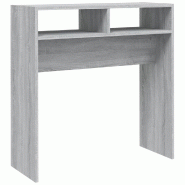Table console Sonoma gris 78x30x80 cm Bois d'ingénierie Modèle Soleil Levant Prime - 815937