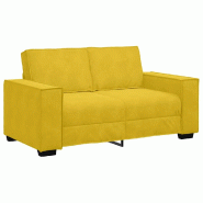 VidaXL Canapé à 2 places Jaune 160x78x84 cm Velours Modèle AbriAtlas 59 - 8721158689252