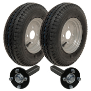 4.80 / 4.00x8 Kit de remorque 6 Roues de pli K371 Hub PCD 4/100 mm et essumes de talon 670 kg 4.80 / 4.00x8 Kit de remorque 6 Roues de pli K371 Hub PCD 4/100 mm et essumes de talon 670 kg