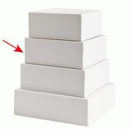 Boîte pâtissière en carton blanc - 20x20x8cm - paquet de 50 - grammage 250g