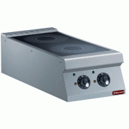 Diamond - Cuisinière électrique 2 foyers à induction -TOP- - réf. E22/2ID4T-N - gris AKS-E22/2ID4T-N