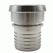 Douille DIN femelle inox annelée à collerette - YDIFDAIX032 - DN 32 - Accouplement facilité - Serrage rapide_0