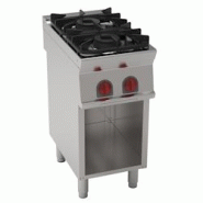 EURAST - Fourneau à gaz 2 brûleurs sur support ouvert - 400x700x900 mm - 14,4 Kw - 35710317 - inox 35710317 EURAST - Fourneau à gaz 2 brûleurs sur support ouvert - 400x700x900 mm - 14,4 Kw - 35710317 - inox 35710317