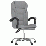 Helloshop26 - Chaise fauteuil siège pivotante de inclinable de bureau informatique étude clair tissu gris 02_0024238 - gris métal 3000215327302