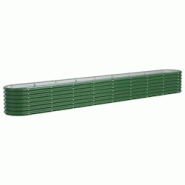 Helloshop26 - Jardinière bac lit surélevé plantes fleurs terrasse jardin de jardin acier enduit de poudre 332 x 40 x 36 cm vert 02_0039635 - 300021 Helloshop26 - Jardinière bac lit surélevé plantes fleurs terrasse jardin de jardin acier enduit de poudre 332 x 40 x 36 cm vert 02_0039635 - 300021