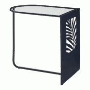 Helloshop26 - Table d'appoint 50 x 50 x 35 cm métal verre noir 03_0010970 - noir verre 3000225507817