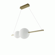 Lustre Suspension Fufi Led En Métal Et Verre Soufflé Par Ondaluce 45W Dimmable 3000K Blanc - blanc 8053488027030