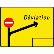 Panneau de voirie temporaire KD42E - Déviation importante - Signalisation de chantier Panneau de voirie temporaire KD42E - Déviation importante - Signalisation de chantier