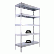 PROREGAL Étagère pour charges lourdes METAL BEAST FIVE | HxLxP 200x180x60cm | Charge du compartiment 600kg | Galvanisé - argenté métal PR_RS18-16 PROREGAL Étagère pour charges lourdes METAL BEAST FIVE | HxLxP 200x180x60cm | Charge du compartiment 600kg | Galvanisé - argenté métal PR_RS18-16