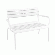 SIESTA EXCLUSIVE Banc 2 Places d'Extérieur Paris Lounge Blanc - blanc plastique polypropylène SP-SI-276WH