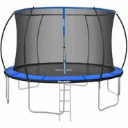TecTake GmbH tectake Trampoline JUMPY avec filet de sécurité noir/bleu - 405619 - noir acier 405619 TecTake GmbH tectake Trampoline JUMPY avec filet de sécurité noir/bleu - 405619 - noir acier 405619