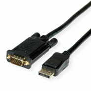 Value câble displayport-vga, dp m - vga m, noir, 5 m_0