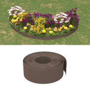 Vidaxl bordures de jardin 5 pcs marron 10 m 20 cm polyéthylène 3155463