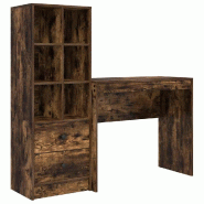 VidaXL Bureau avec tiroir 2 pcs Chêne fumé Modèle Titan Advance Pro - 3337325